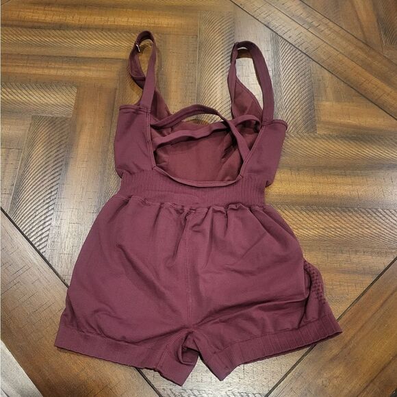 Free People Maroon XS/S Runsie - Picture 2 of 3